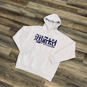 Market Market Studios Pixelated
Hoodie | White | L I (OVERSIZED)